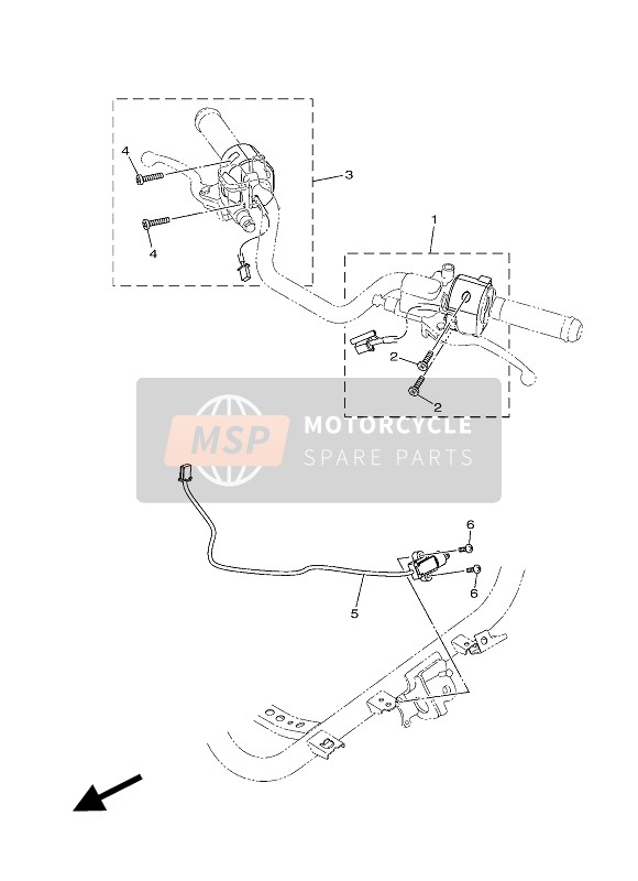 Yamaha GPD125A 2015 Interruptor de manija & Palanca para un 2015 Yamaha GPD125A